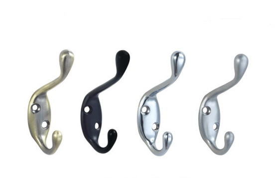 OEM Coat And Hat Hooks Aquamarine Ancient Color , Black Chrome Color , Pearl Nickel