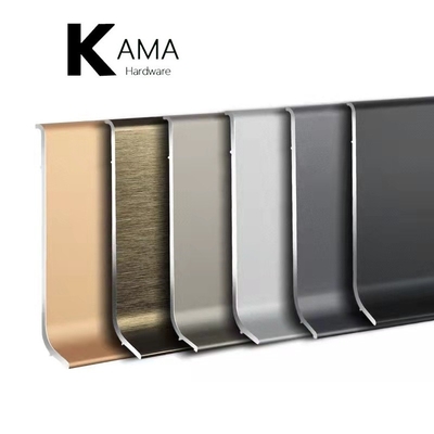 100mm  Aluminium Skirting Profile Board Wall Protector  Formaldehyde Free